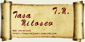 Tasa Milošev vizit kartica